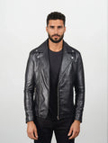 Yuri Black Leather Biker Jacket