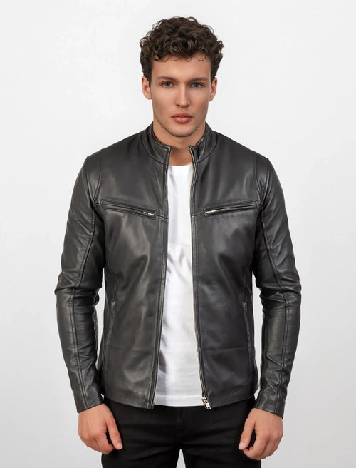 Drexel Black leather Jacket