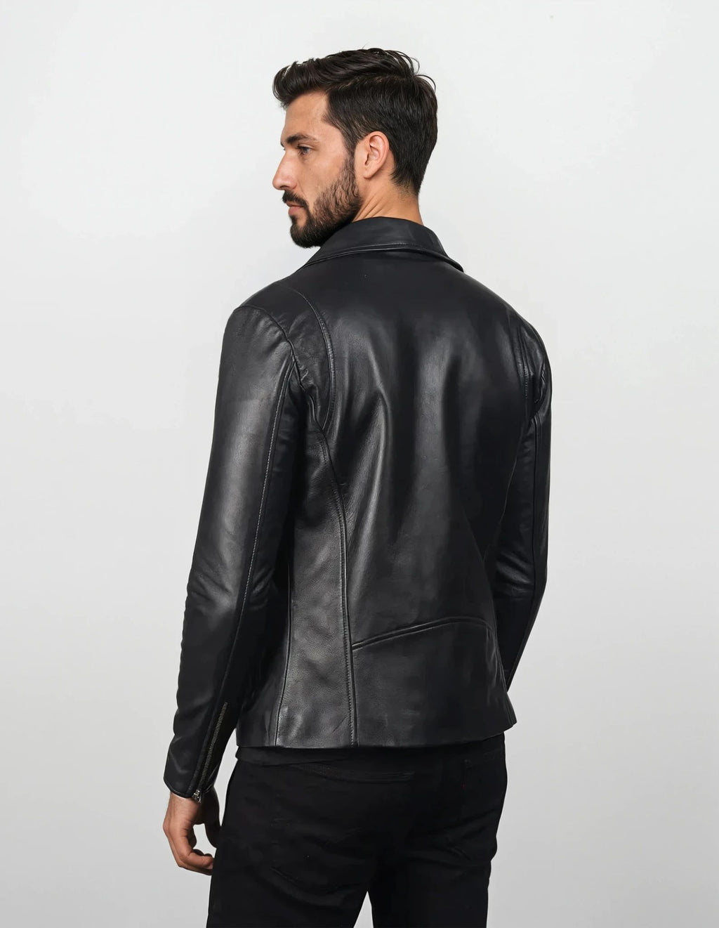 Yuri Black Leather Biker Jacket