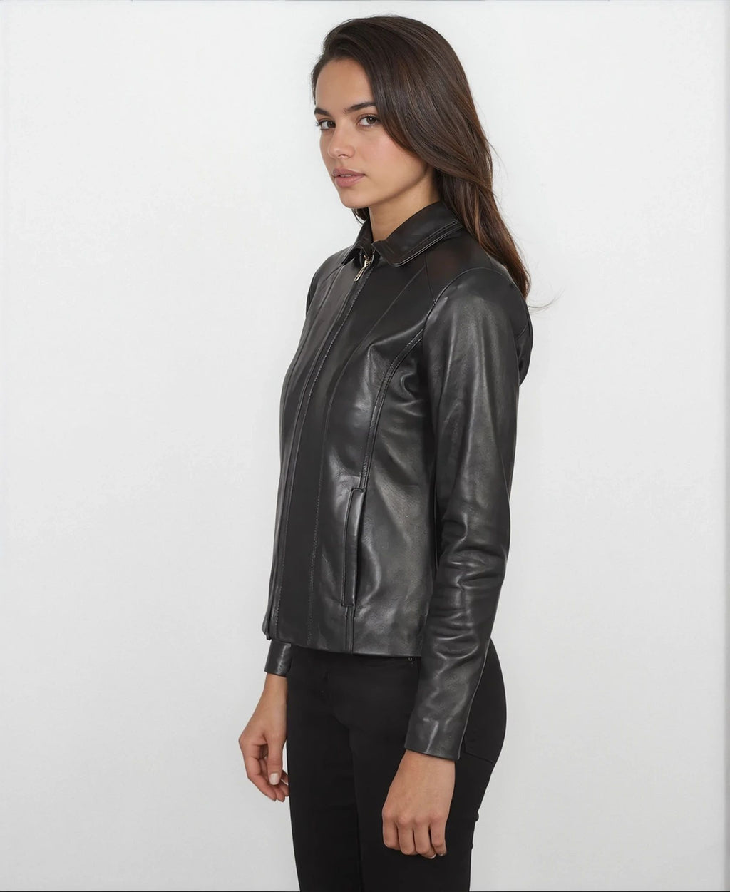 Ophelia Black Leather Jacket