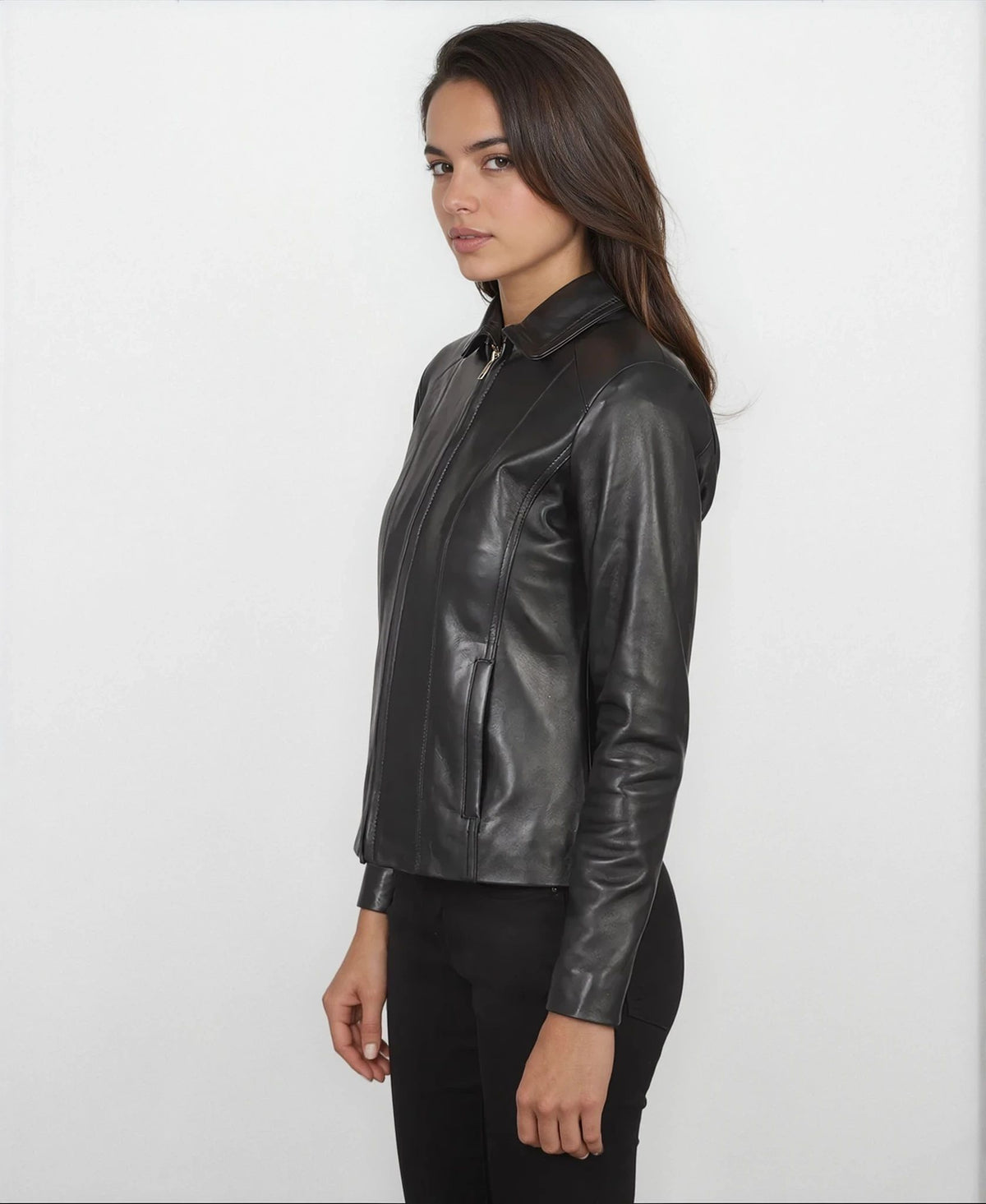 Ophelia Black Leather Jacket