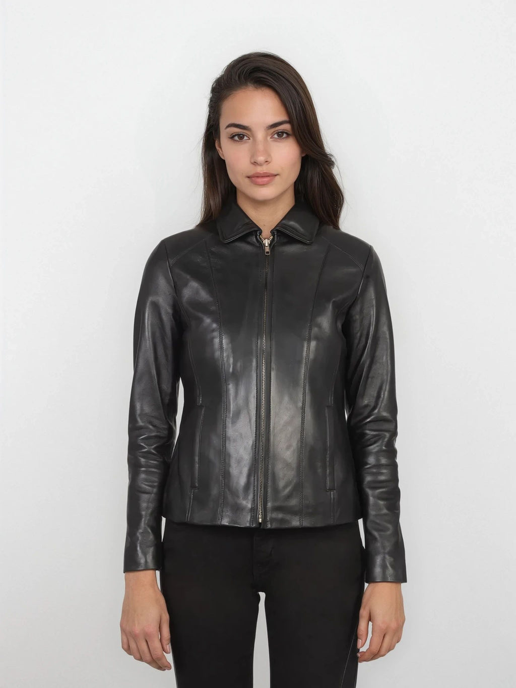 Ophelia Black Leather Jacket