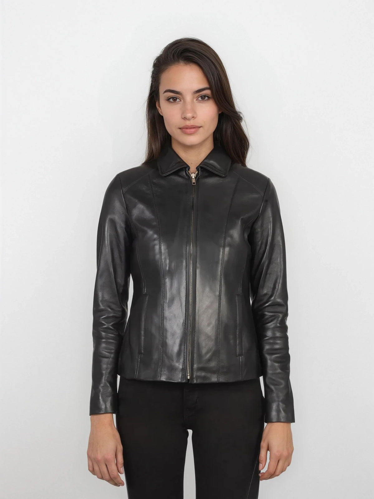 Ophelia Black Leather Jacket