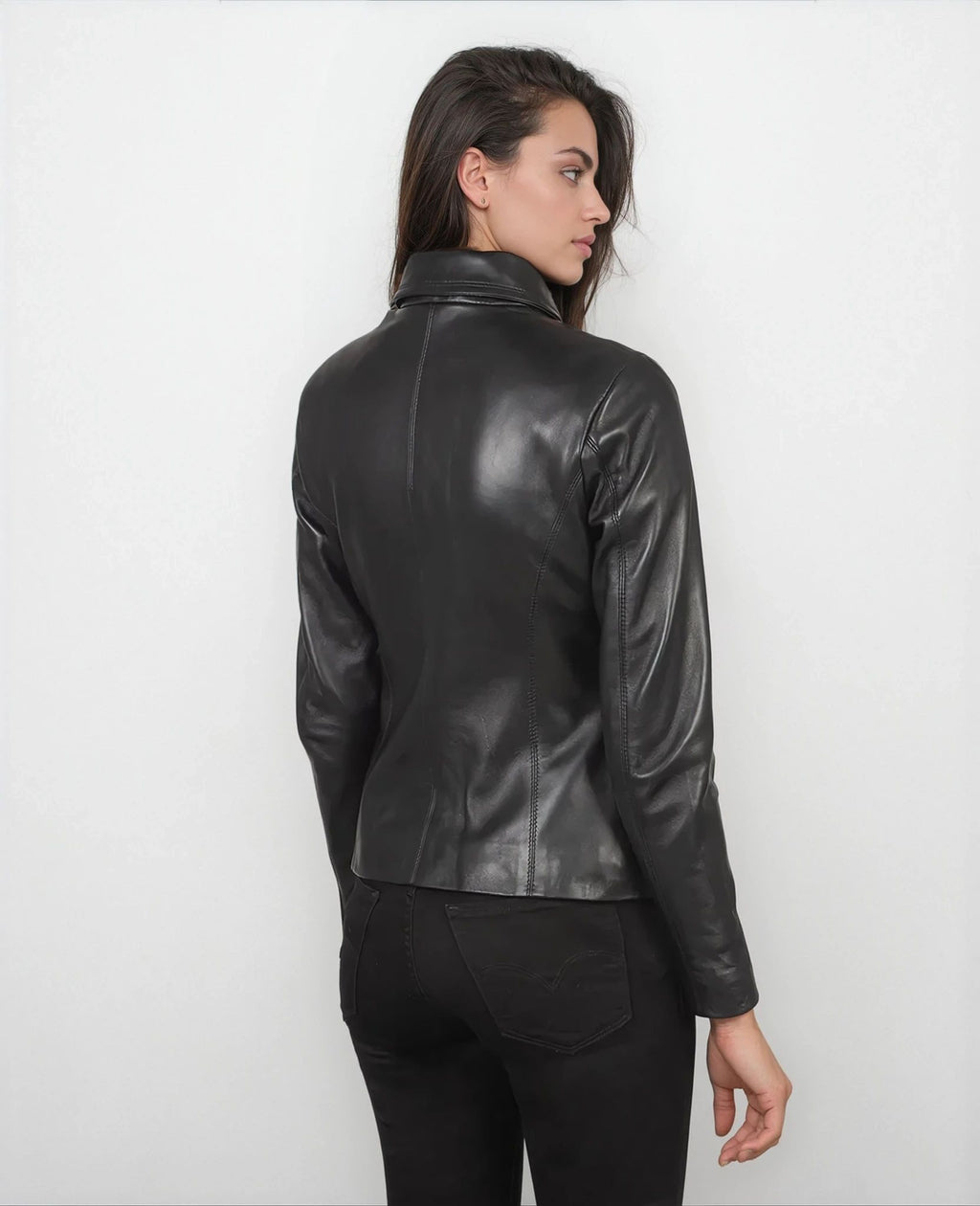 Ophelia Black Leather Jacket